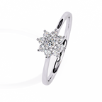 Floral Diamond Cluster Ring