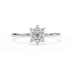 Floral Diamond Cluster Ring