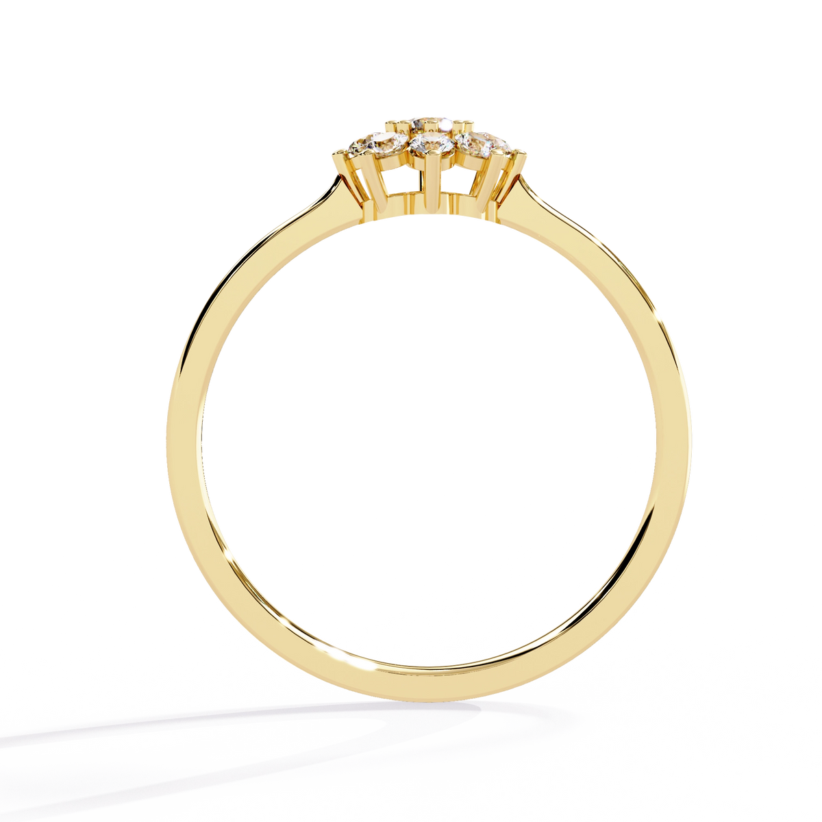 Floral Diamond Cluster Ring