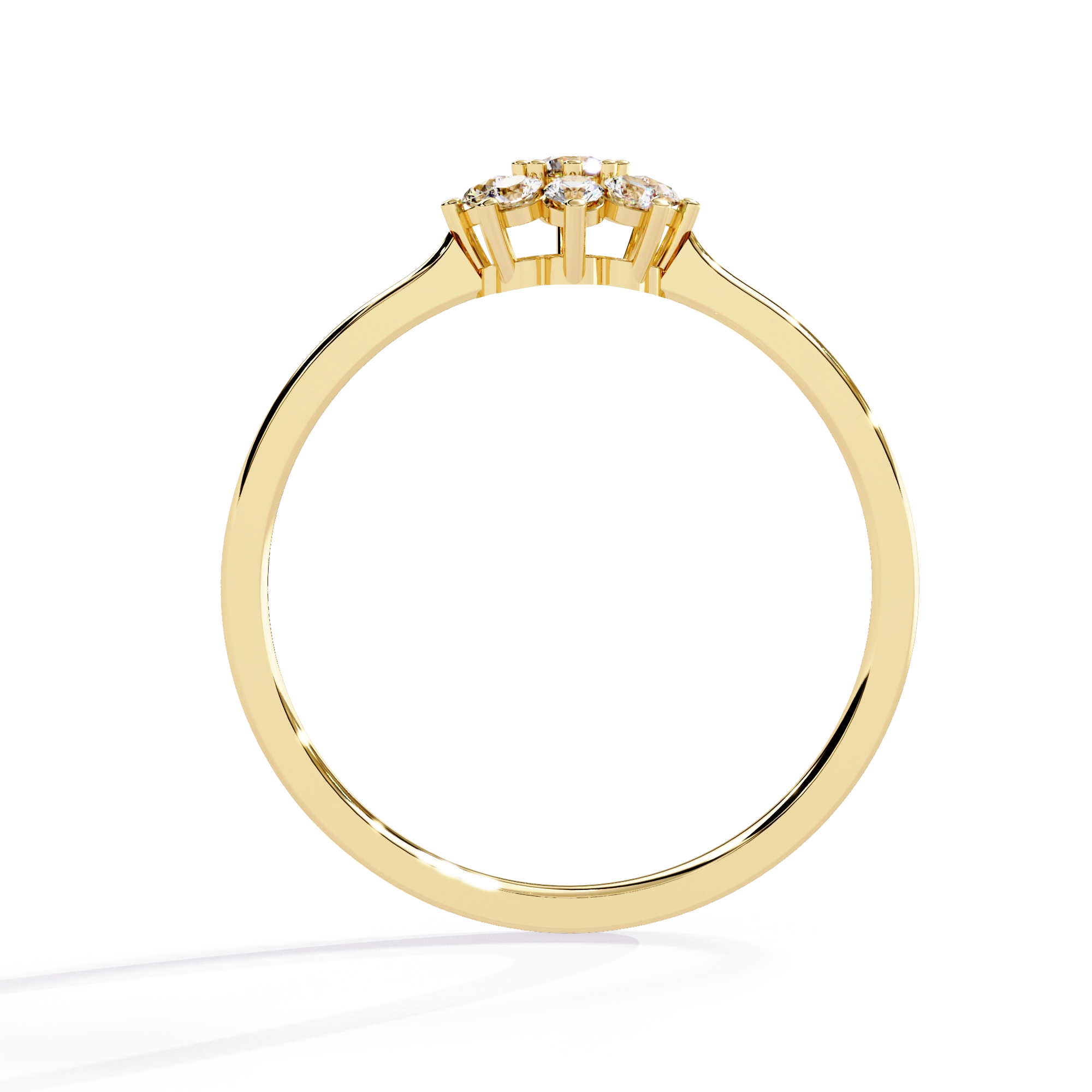 Floral Diamond Cluster Ring