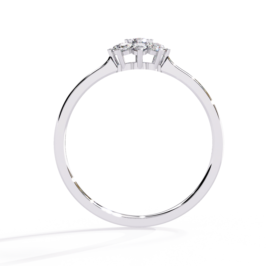 Floral Diamond Cluster Ring