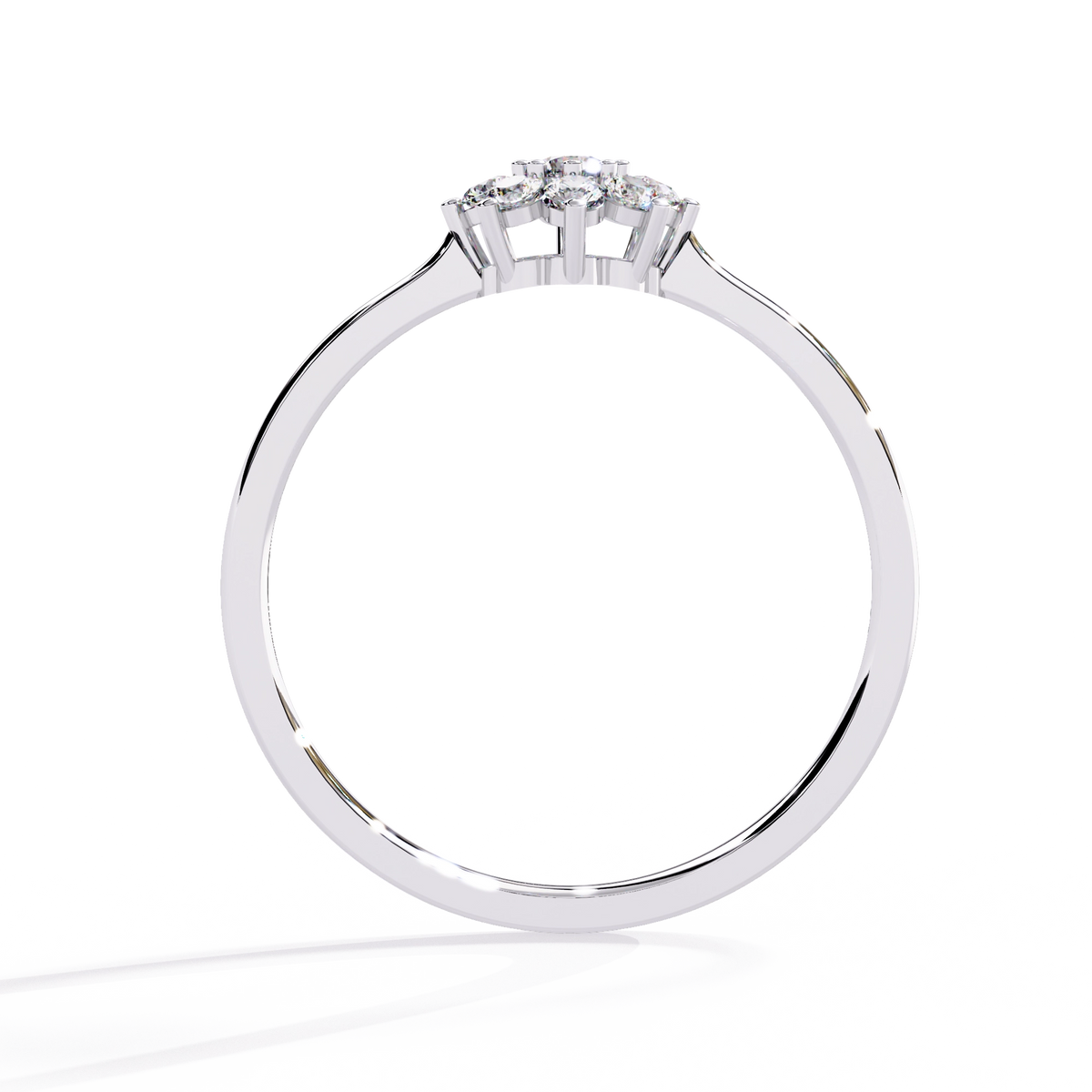 Floral Diamond Cluster Ring