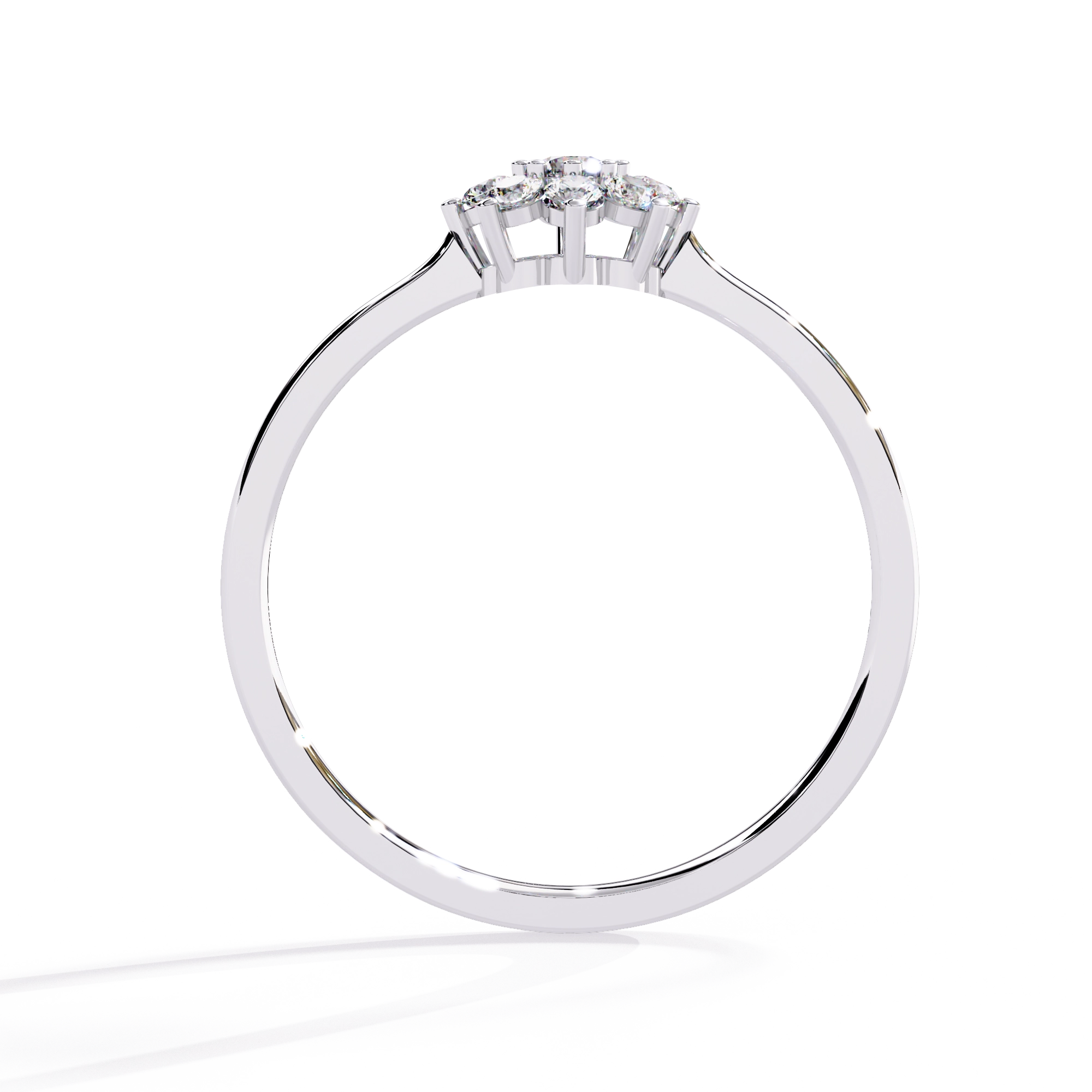 Floral Diamond Cluster Ring