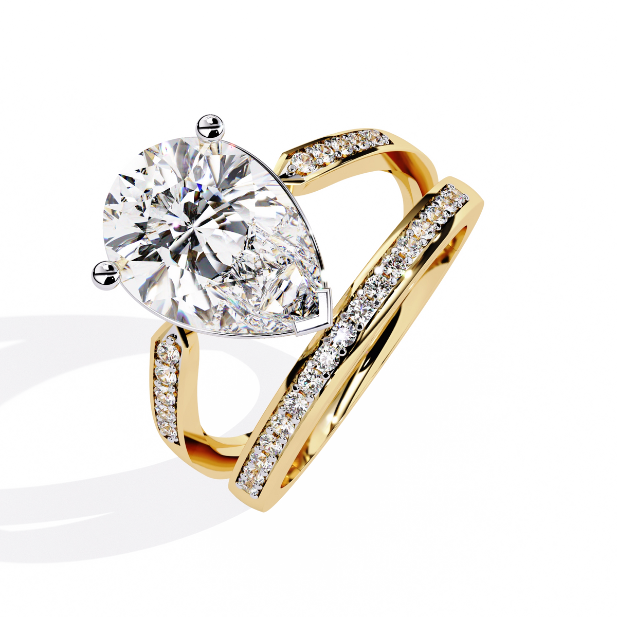 Pear-Cut Diamond Ring