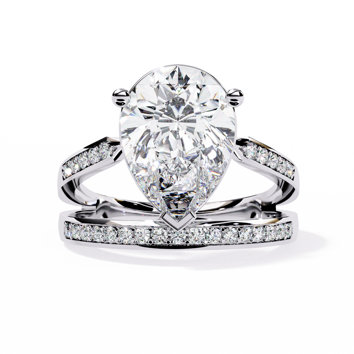 Pear-Cut Diamond Ring
