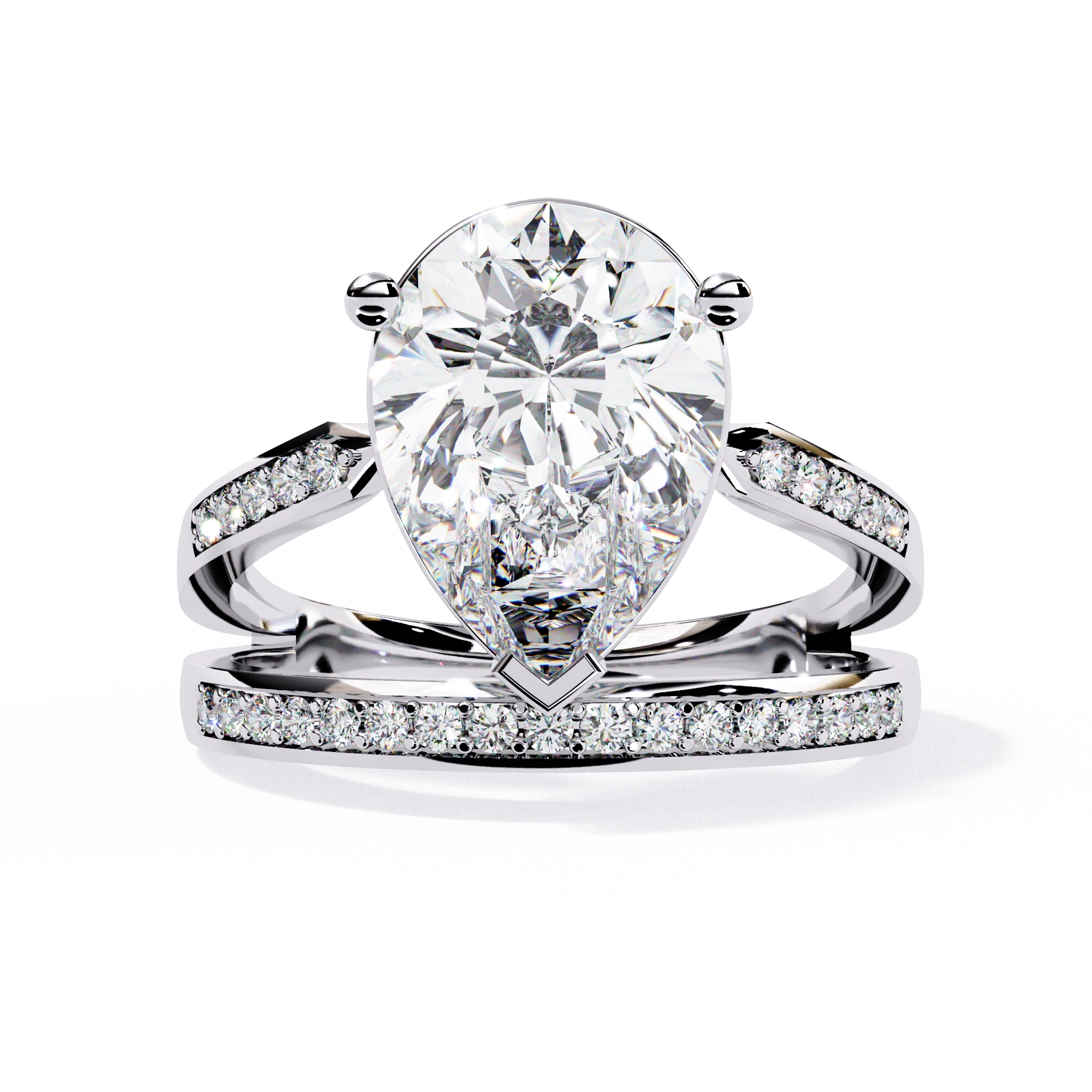 Pear-Cut Diamond Ring