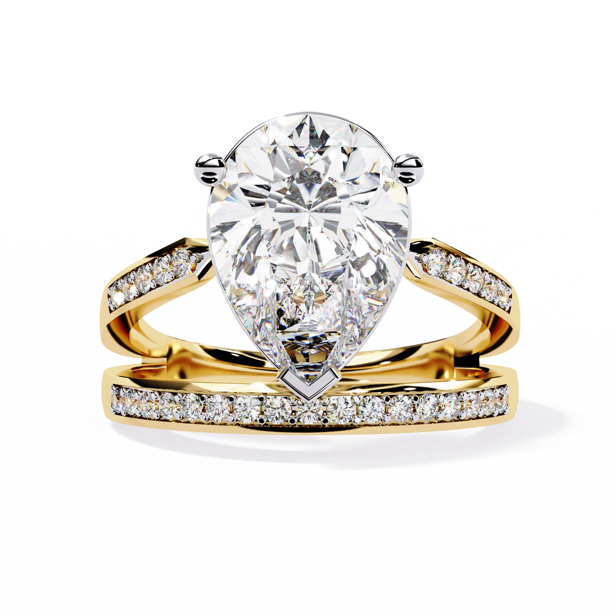 Pear-Cut Diamond Ring