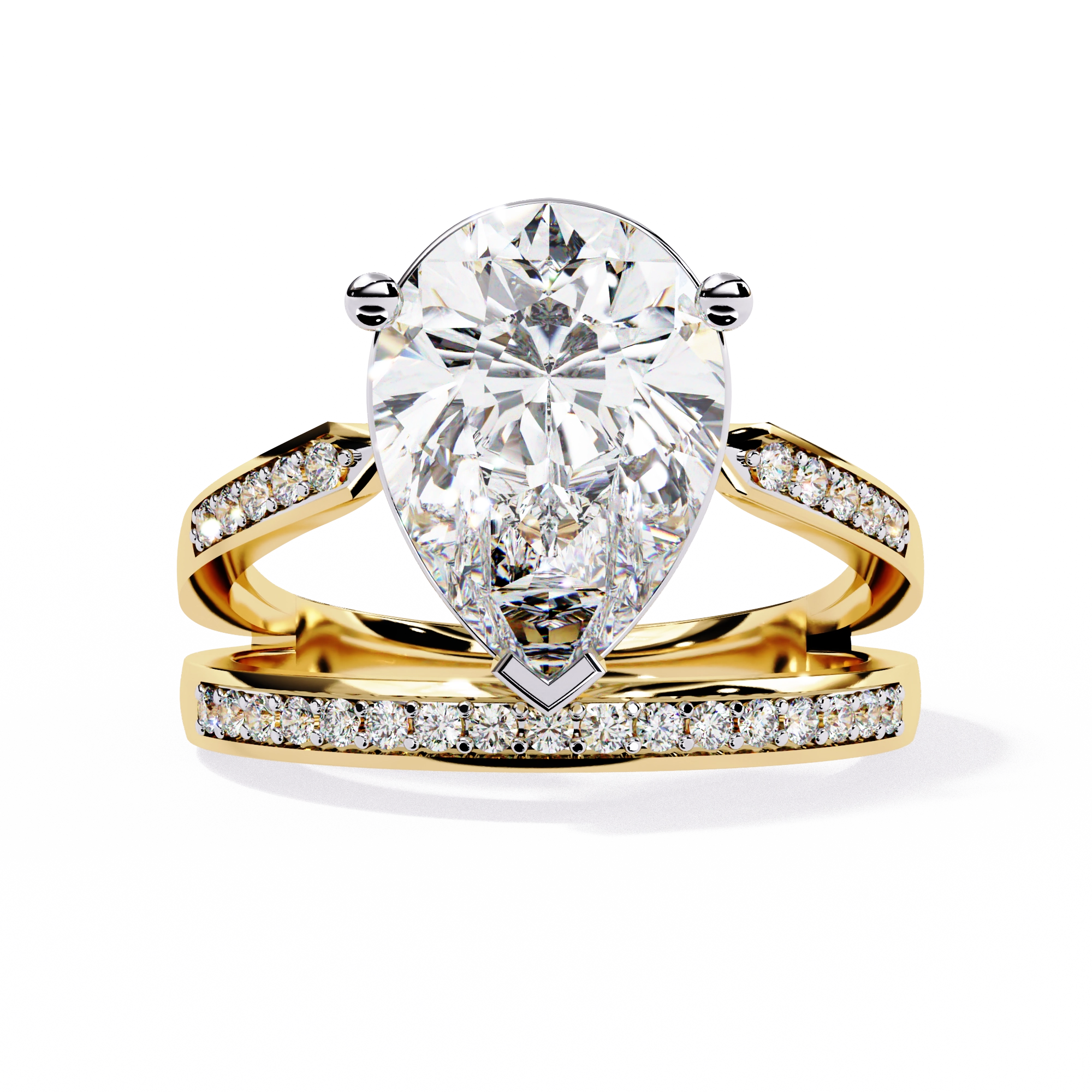 Pear-Cut Diamond Ring