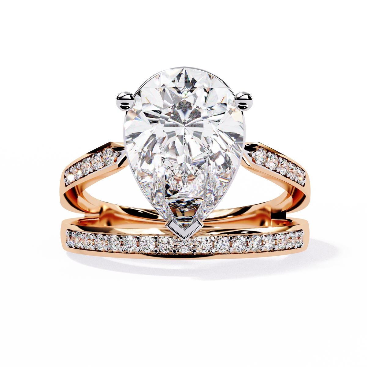 Pear-Cut Diamond Ring