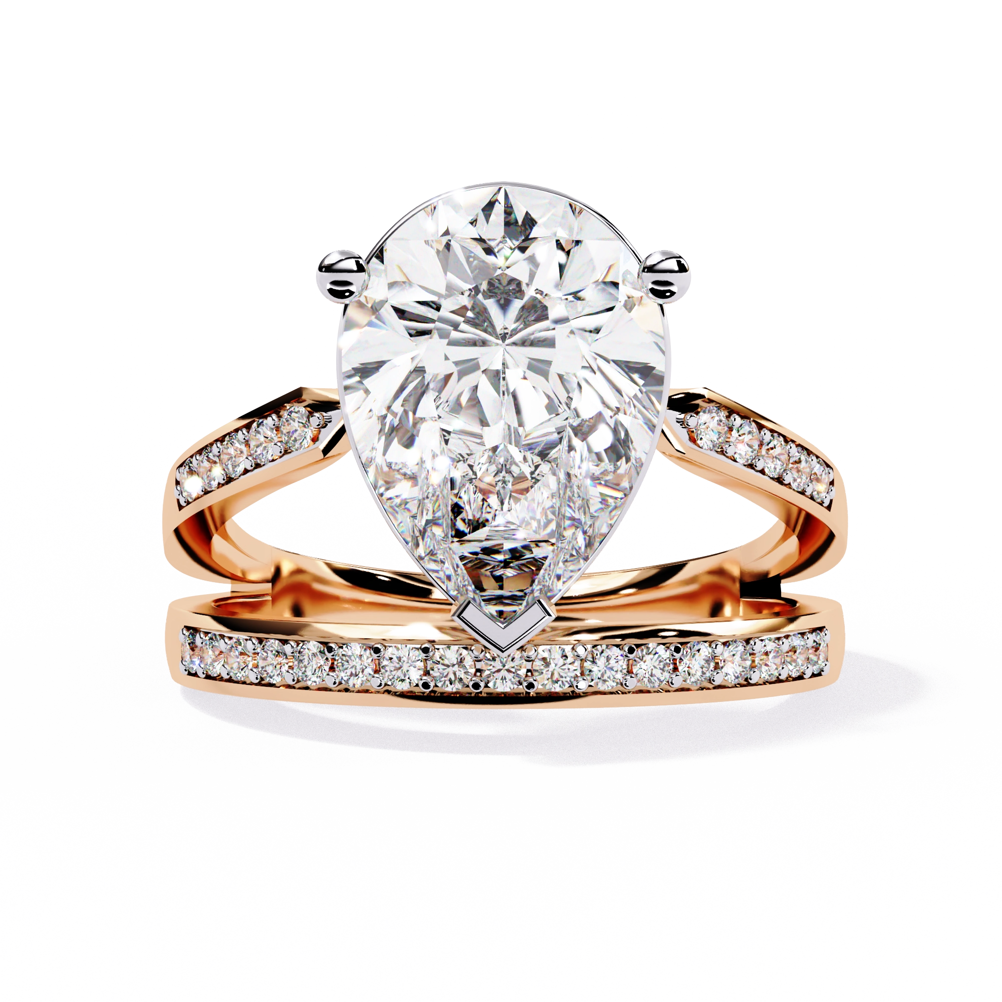 Pear-Cut Diamond Ring
