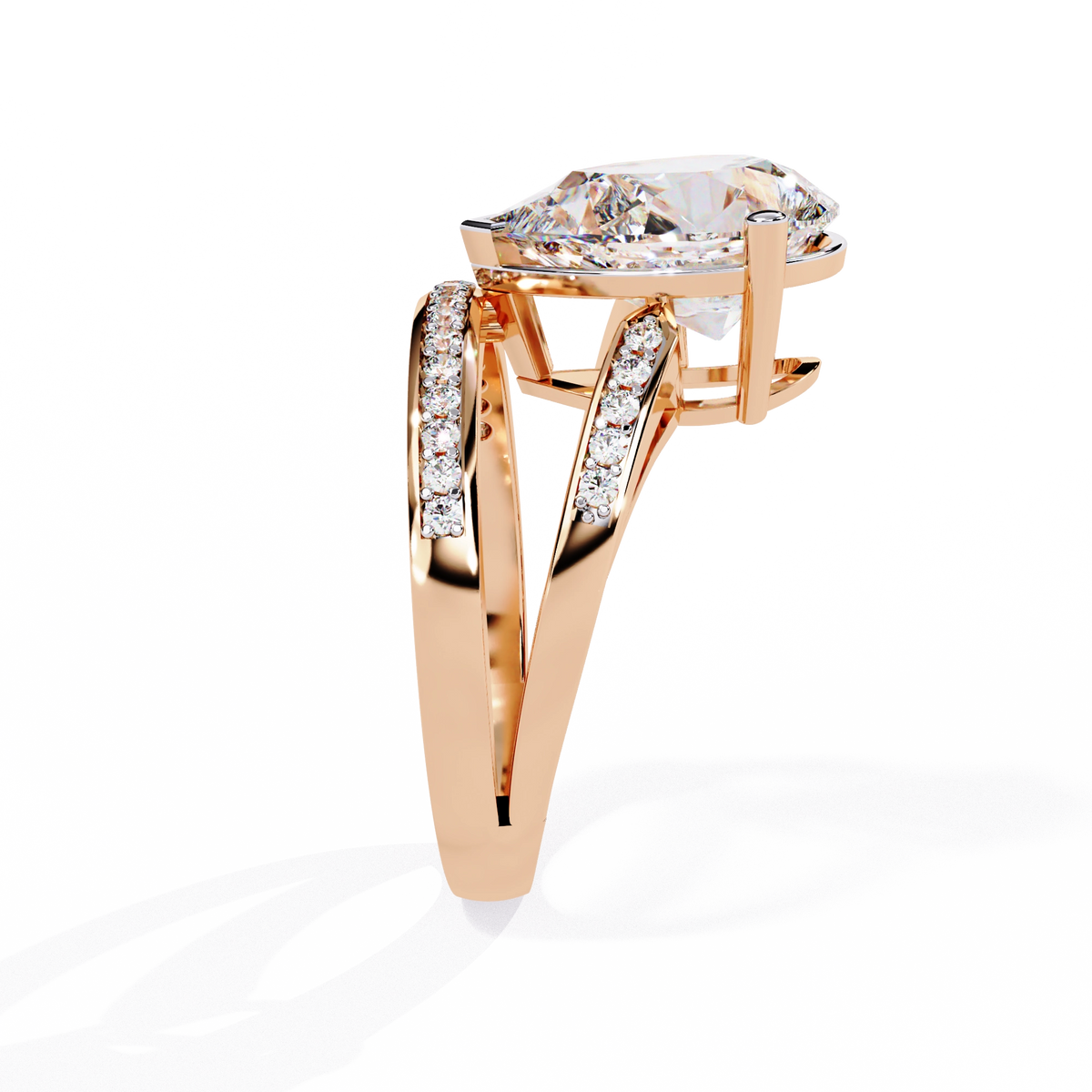 Pear-Cut Diamond Ring