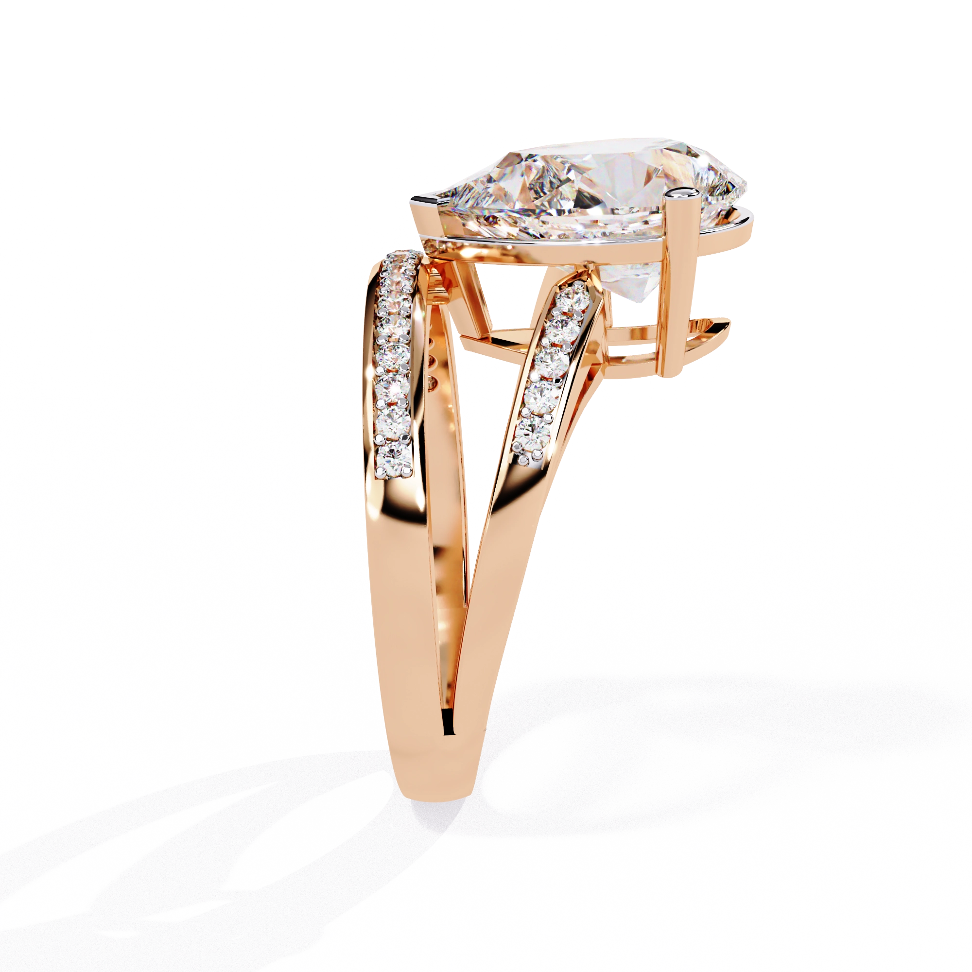 Pear-Cut Diamond Ring