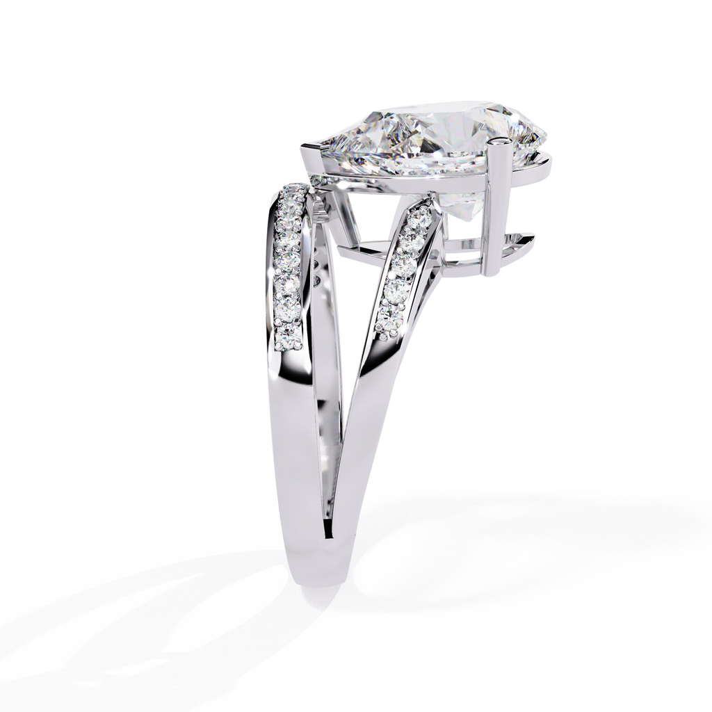 Pear-Cut Diamond Ring