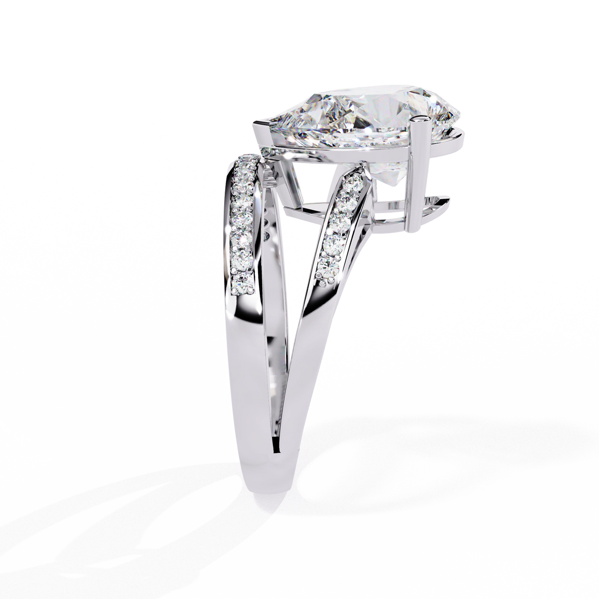 Pear-Cut Diamond Ring