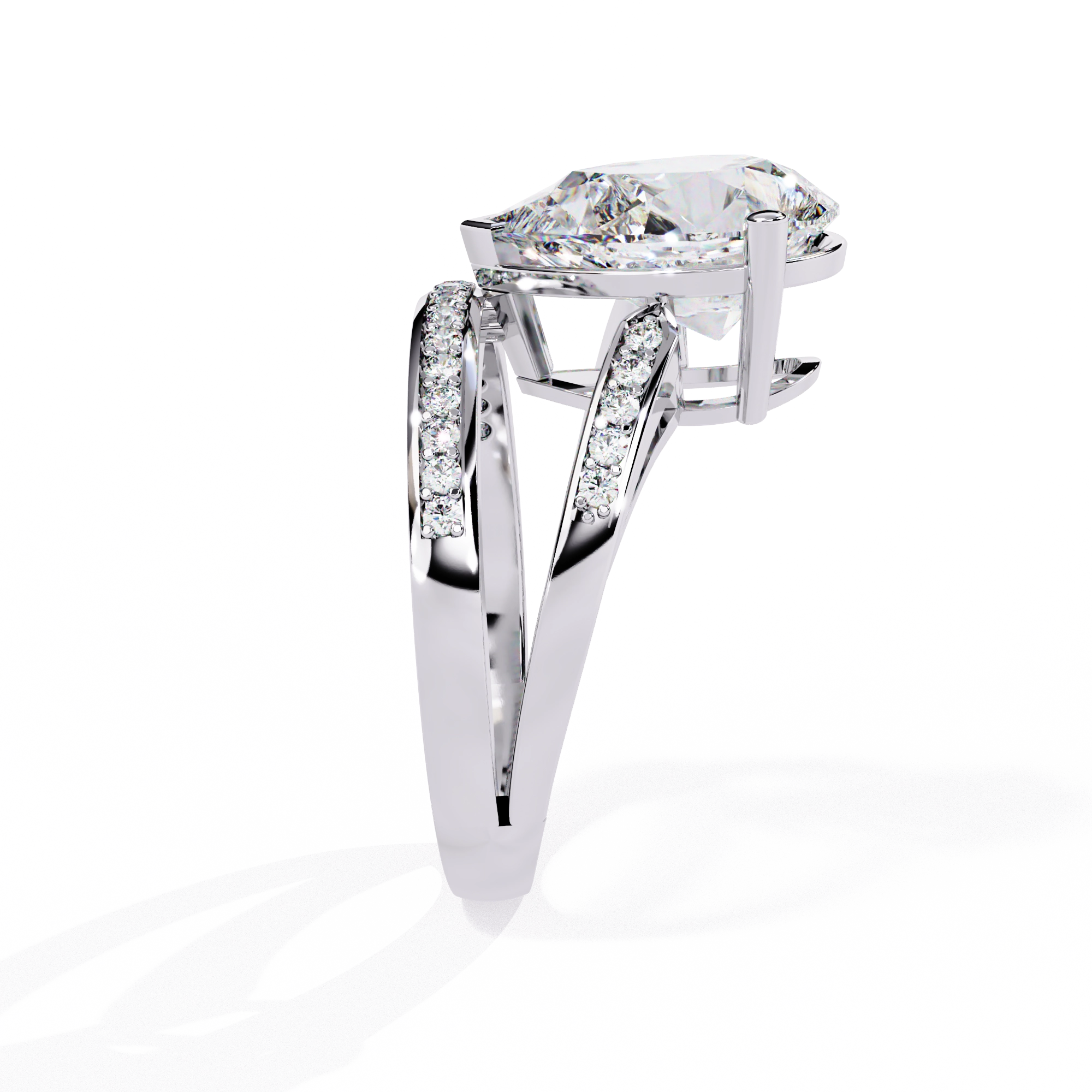 Pear-Cut Diamond Ring