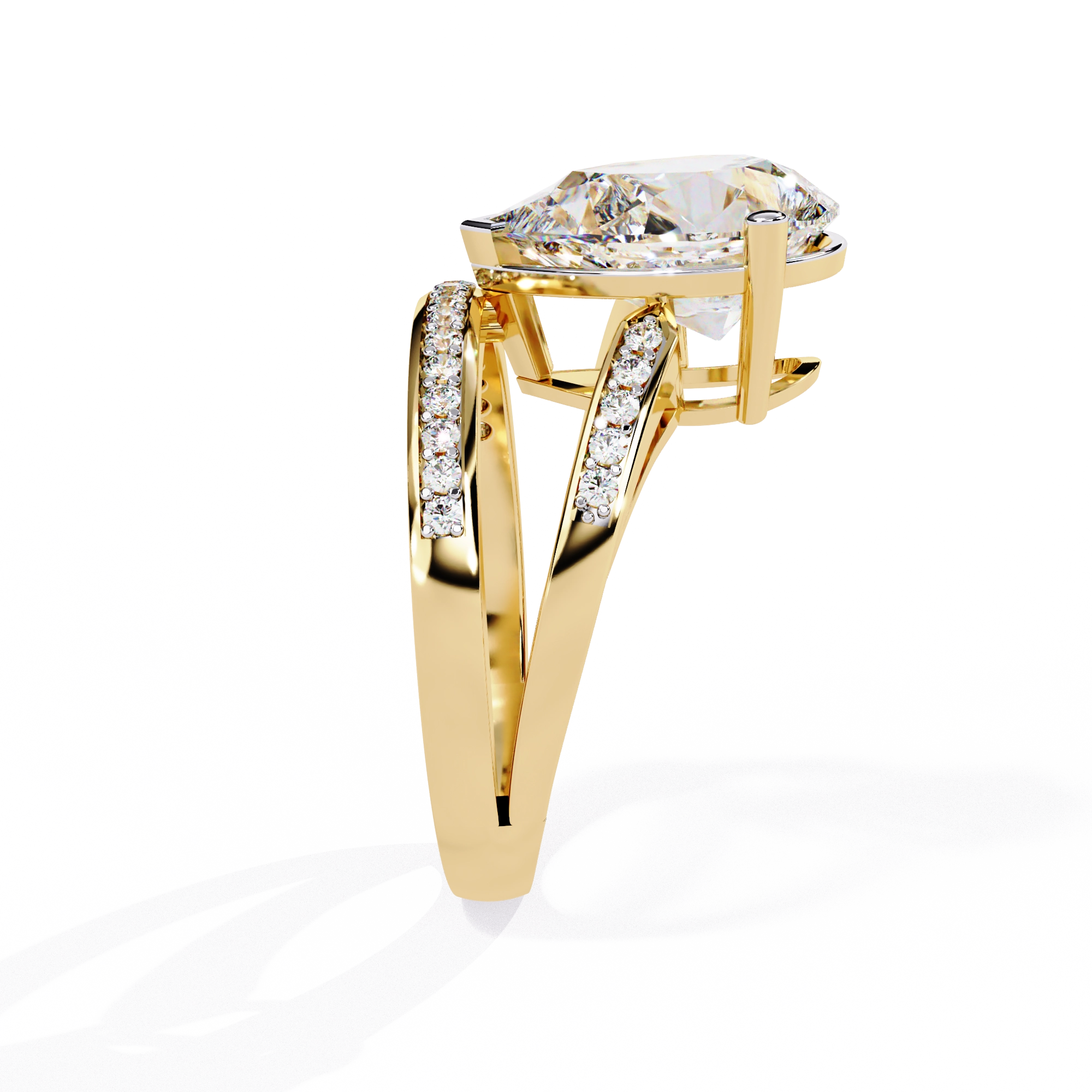 Pear-Cut Diamond Ring