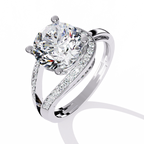 Elegant Gold Plated Solitaire Ring with Sparkling CZ Stones