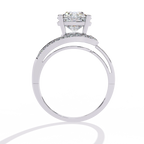 Elegant Gold Plated Solitaire Ring with Sparkling CZ Stones
