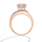Elegant Gold Plated Solitaire Ring with Sparkling CZ Stones