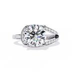 Elegant Gold Plated Solitaire Ring with Sparkling CZ Stones