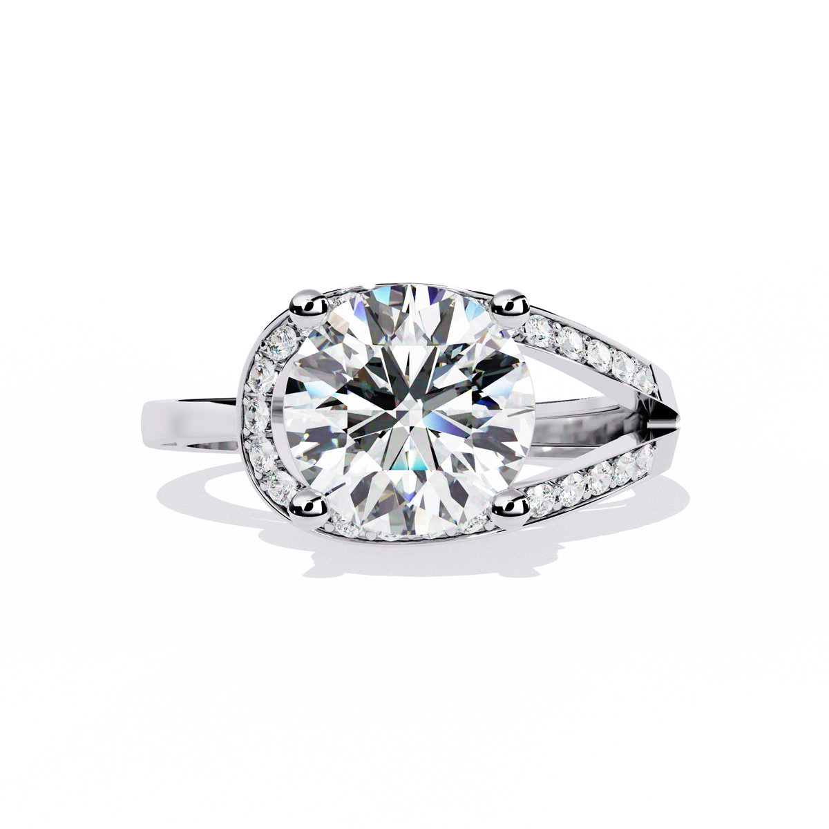 Elegant Gold Plated Solitaire Ring with Sparkling CZ Stones