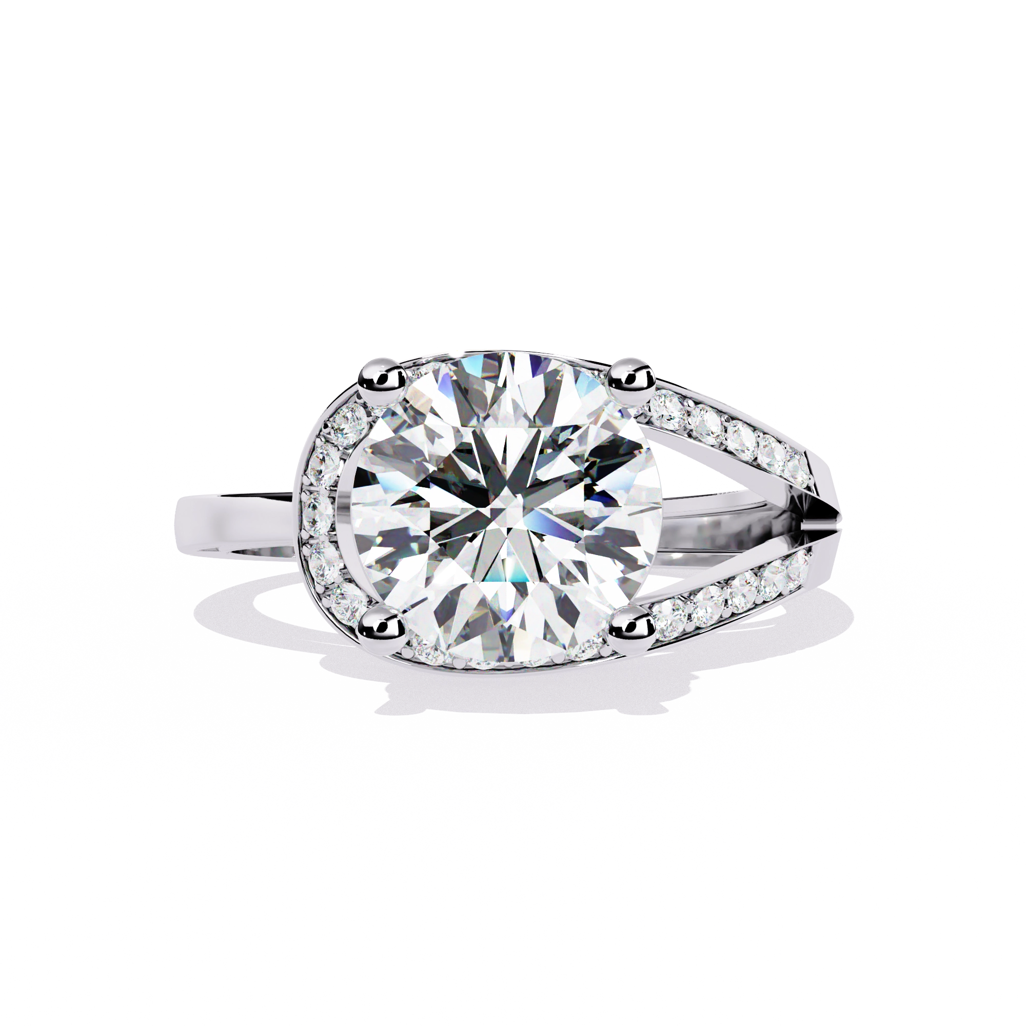 Elegant Gold Plated Solitaire Ring with Sparkling CZ Stones