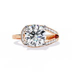 Elegant Gold Plated Solitaire Ring with Sparkling CZ Stones