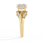 Elegant Gold Plated Solitaire Ring with Sparkling CZ Stones