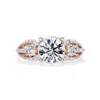 Three-Stone Solitaire Ring with CZ Diamonds