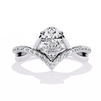 Heart Shape Solitaire Ring with CZ Stones