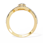 Heart Shape Solitaire Ring with CZ Stones