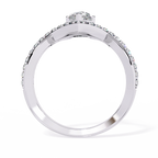 Heart Shape Solitaire Ring with CZ Stones