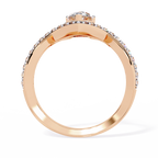 Heart Shape Solitaire Ring with CZ Stones