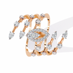 Elegant Marquise Diamond Multi-Band Ring