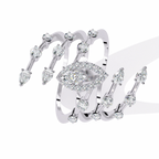 Elegant Marquise Diamond Multi-Band Ring