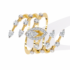 Elegant Marquise Diamond Multi-Band Ring