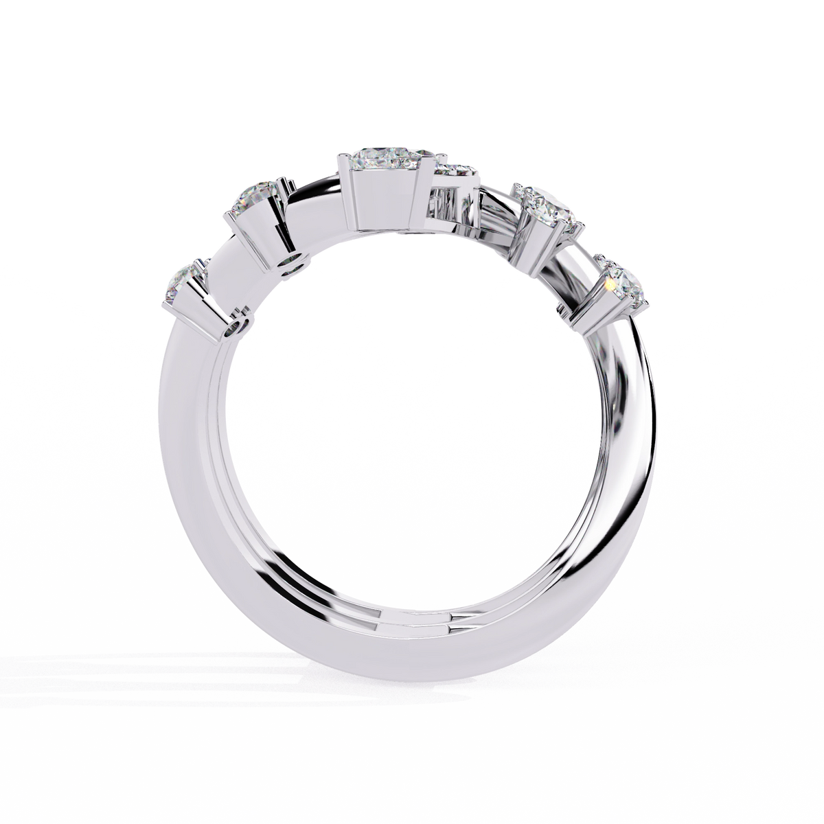 Elegant Marquise Diamond Multi-Band Ring