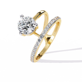 Elegant Criss-Cross Solitaire Diamond Ring
