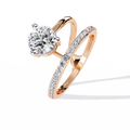 Elegant Criss-Cross Solitaire Diamond Ring