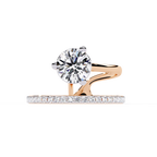 Elegant Criss-Cross Solitaire Diamond Ring