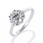 Elegant Oval-Cut Crystal Ring