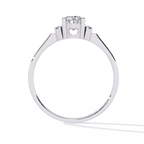 Elegant Oval-Cut Crystal Ring