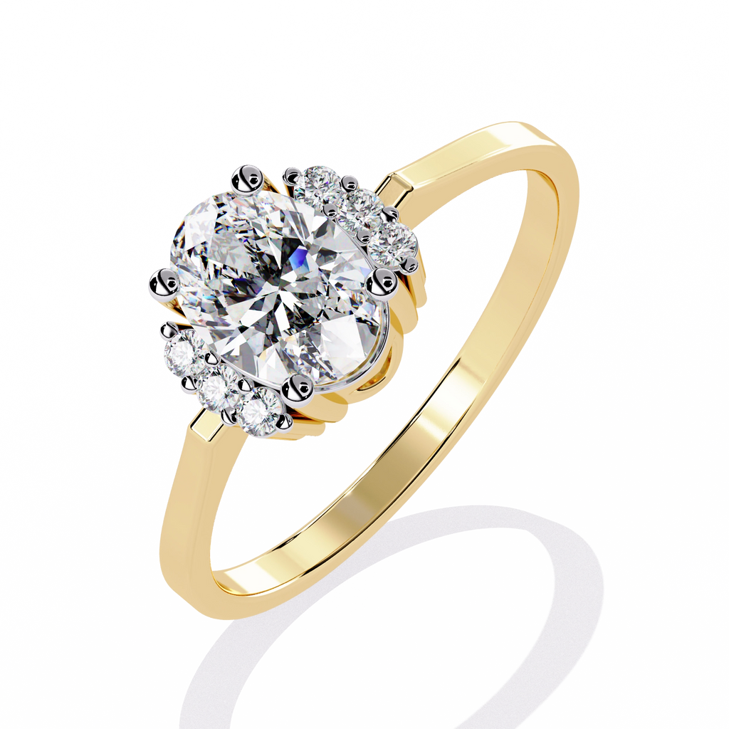 Elegant Oval-Cut Crystal Ring