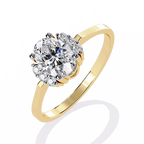 Elegant Oval-Cut Crystal Ring