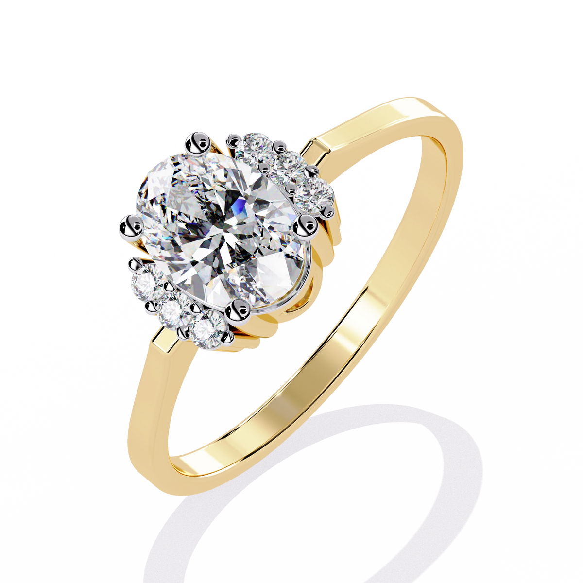 Elegant Oval-Cut Crystal Ring