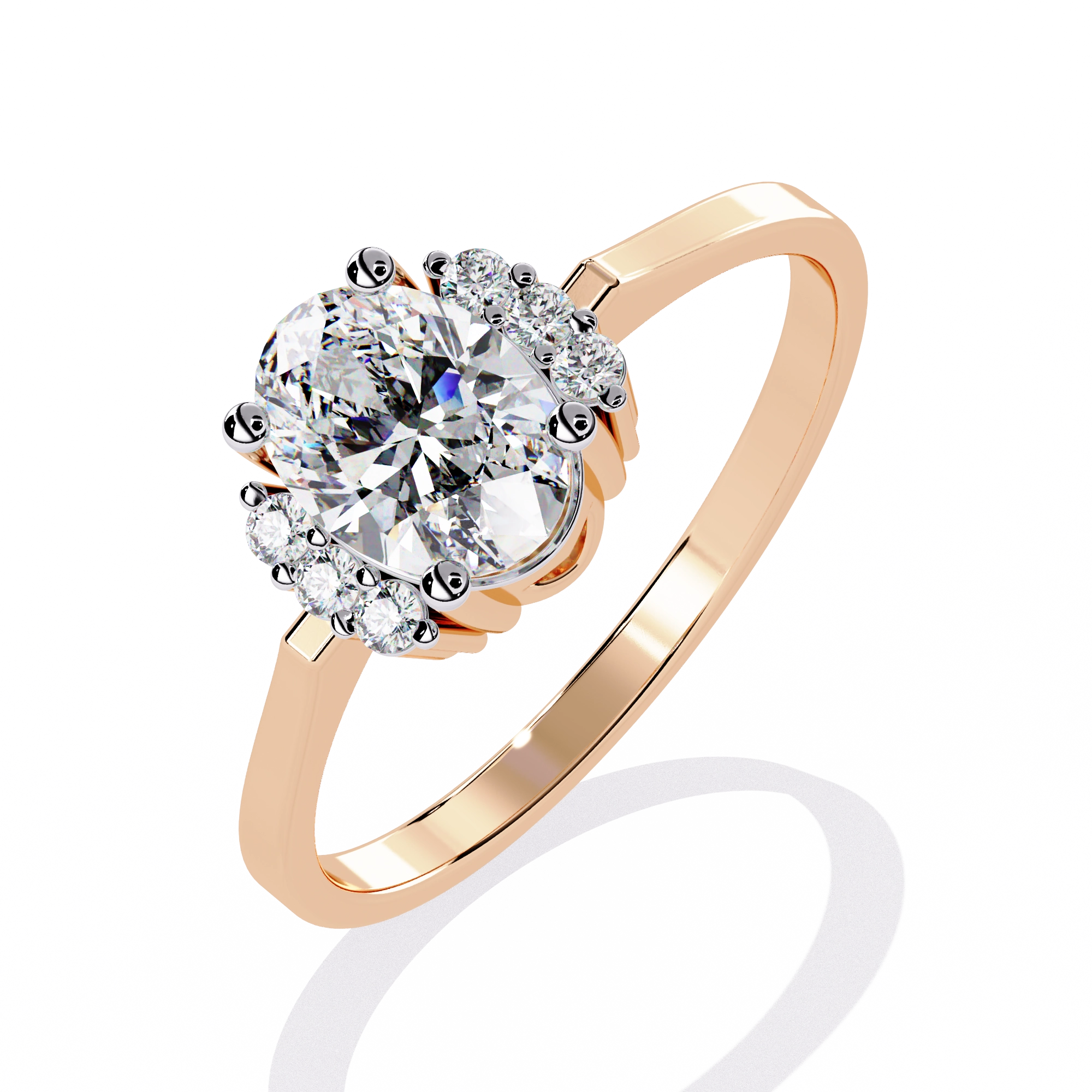 Elegant Oval-Cut Crystal Ring