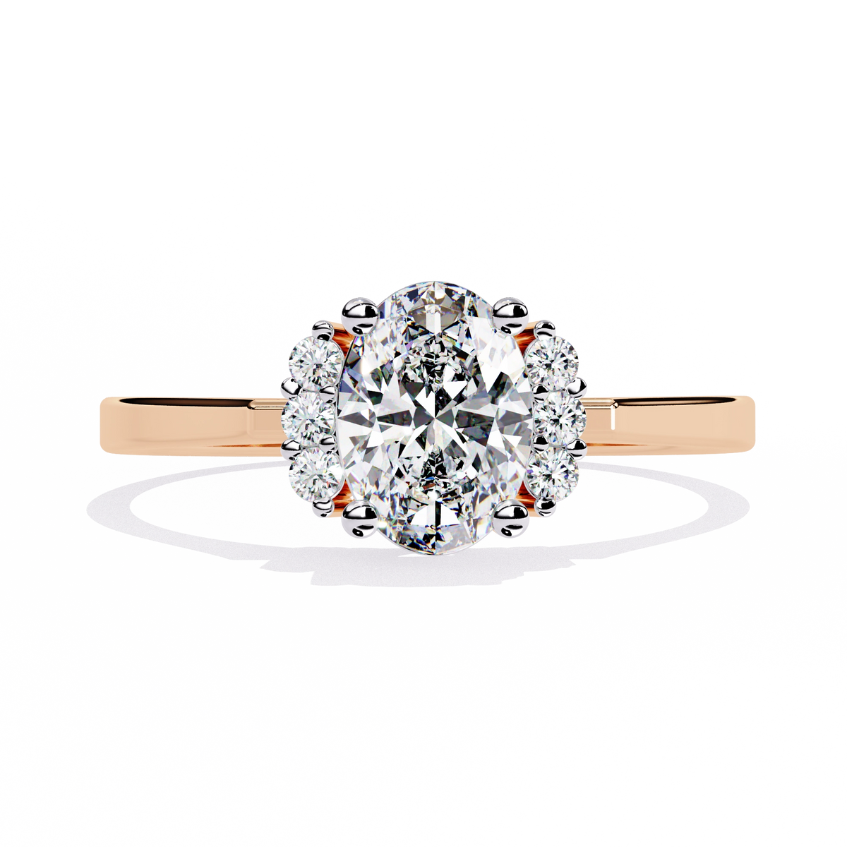 Elegant Oval-Cut Crystal Ring