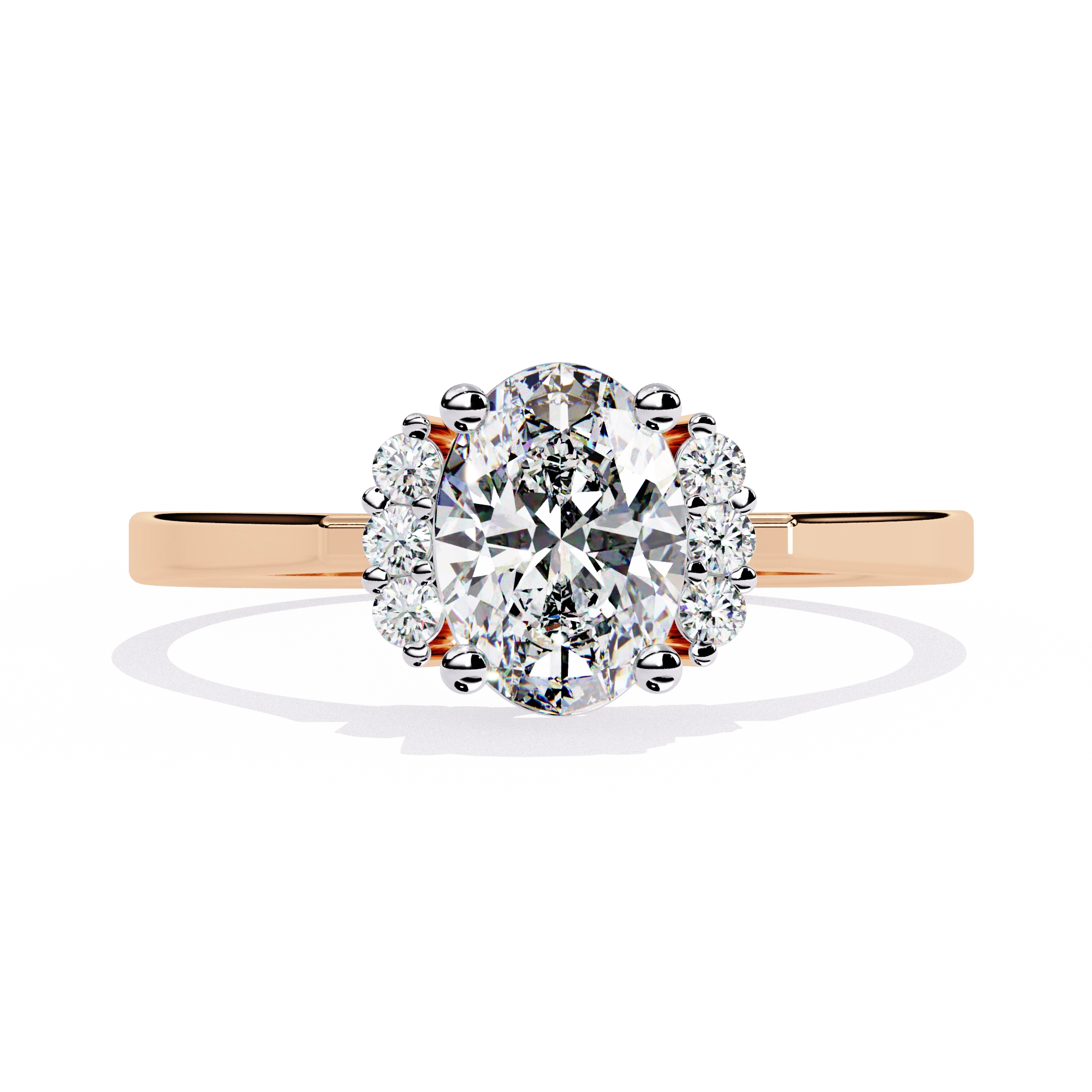 Elegant Oval-Cut Crystal Ring