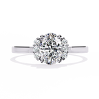 Elegant Oval-Cut Crystal Ring