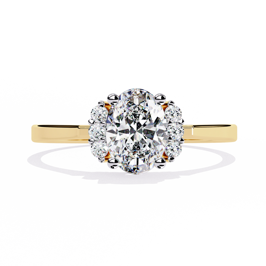 Elegant Oval-Cut Crystal Ring
